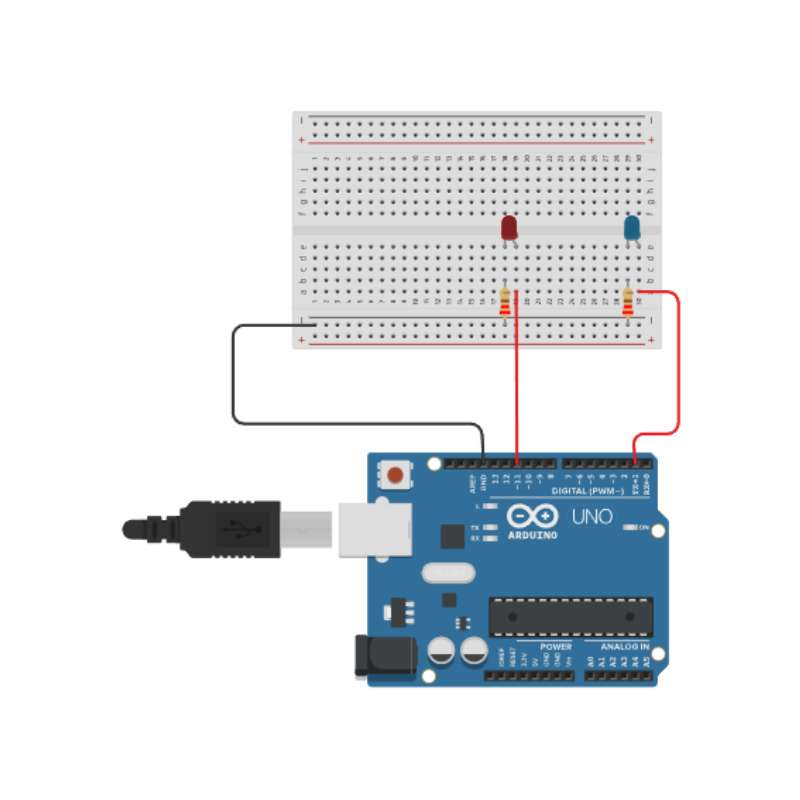LED blinking Arduino LED Blinking Full Project Kit - Image 1